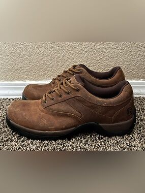 Roper Men's Safety Toe Oxford Leather Shoes Size-8